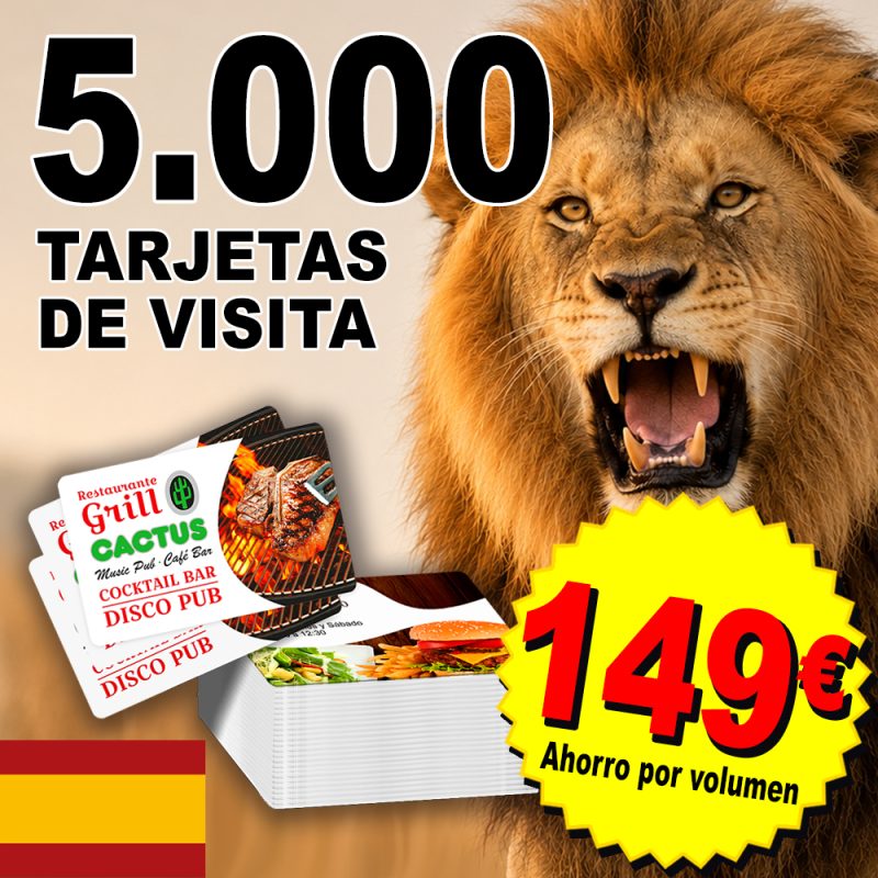 PACK PROFESIONAL 5.000 Tarjetas de visita